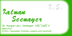 kalman seemayer business card